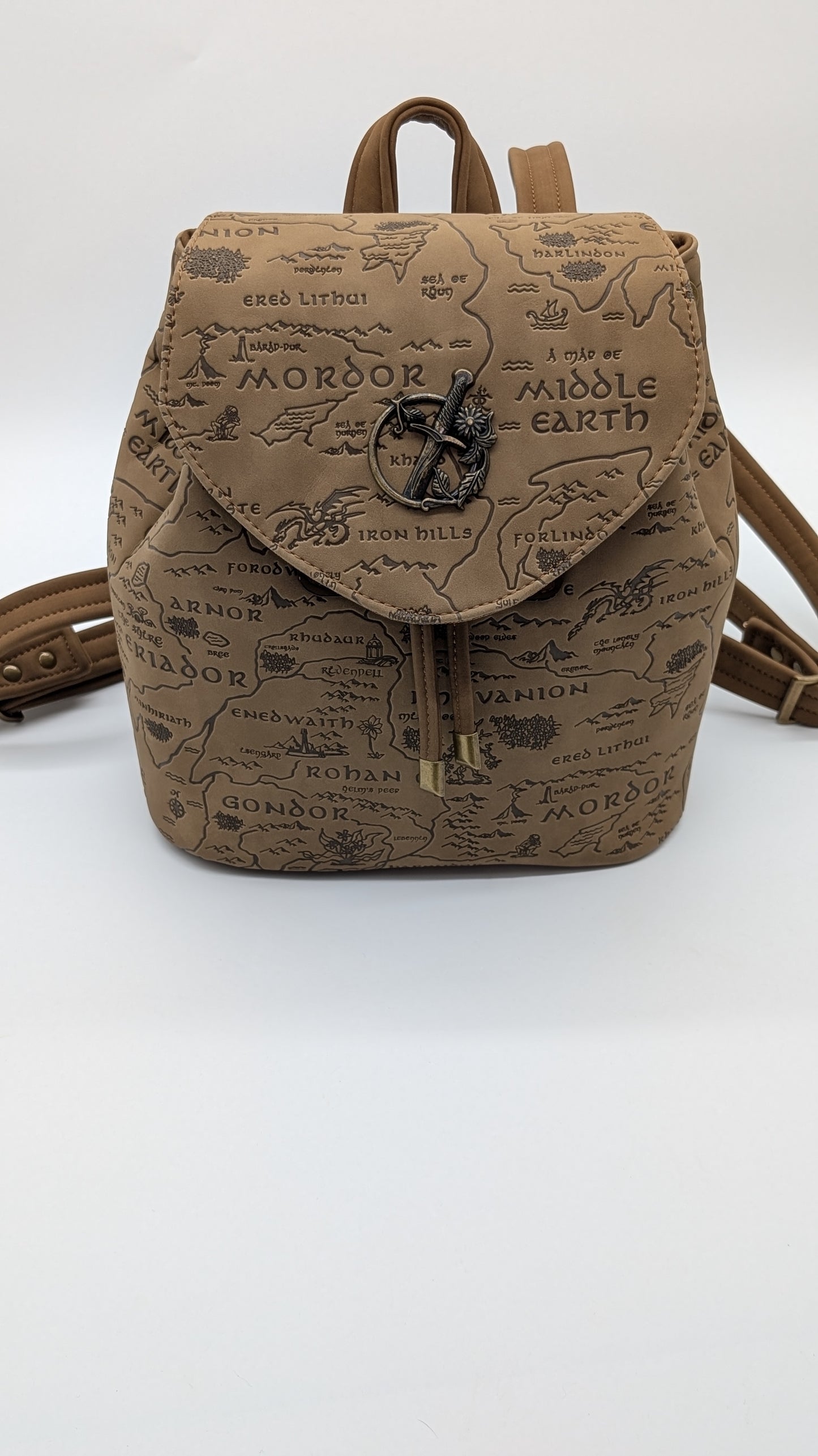 Mushroom Taupe Map Backpack