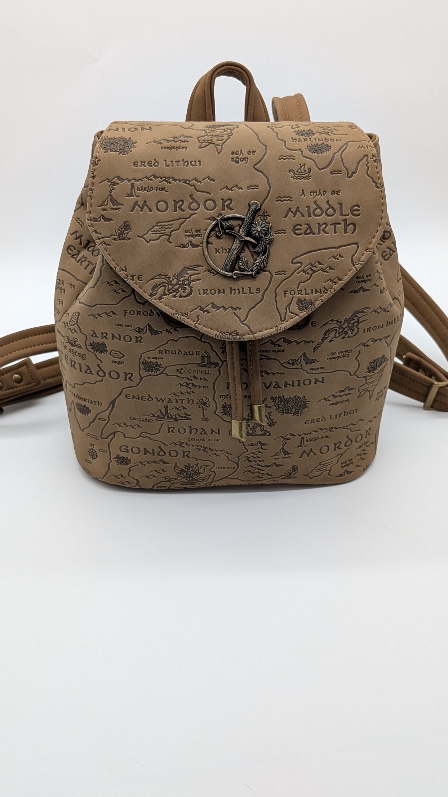 Mushroom Taupe Map Backpack