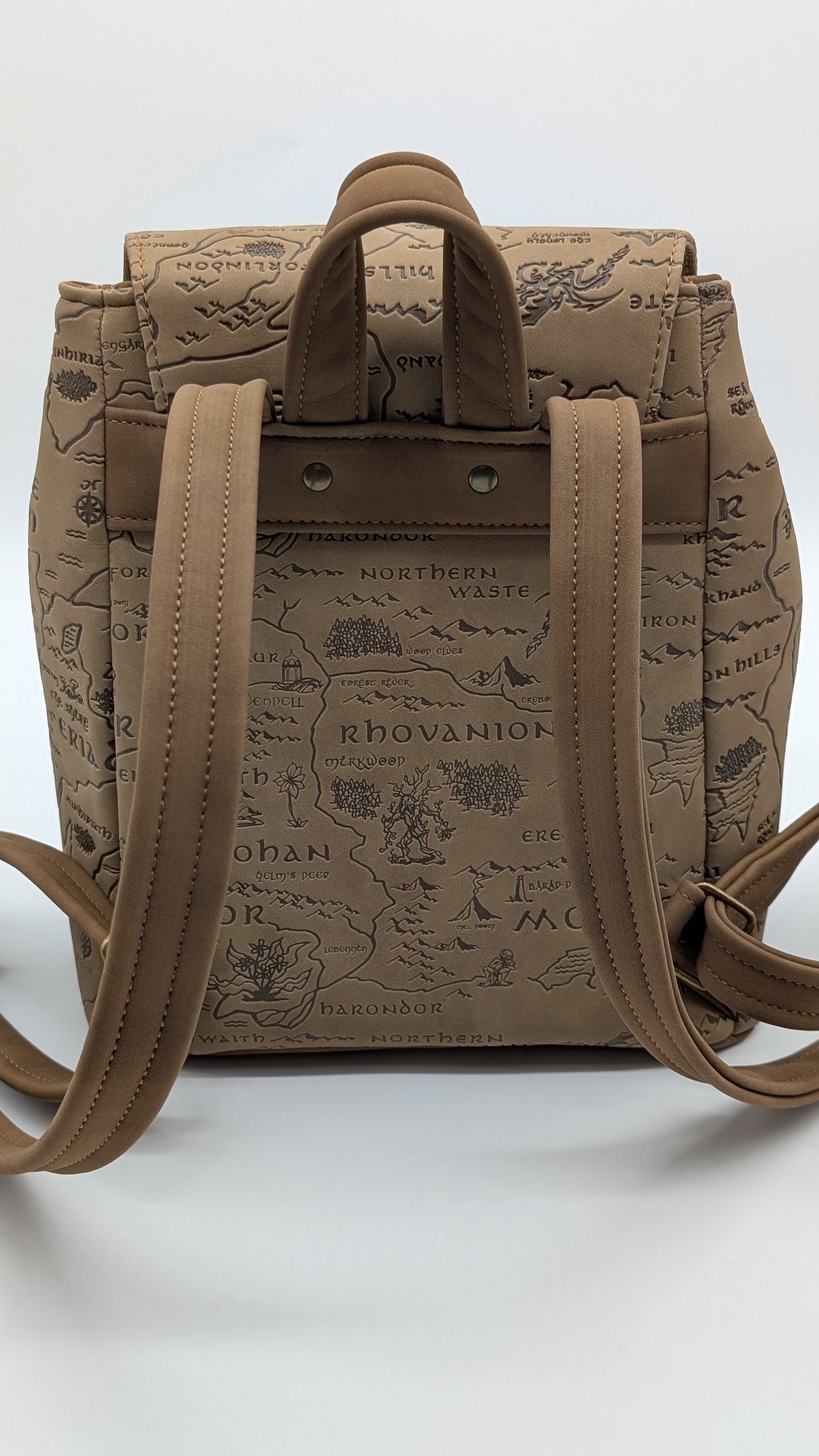 Mushroom Taupe Map Backpack