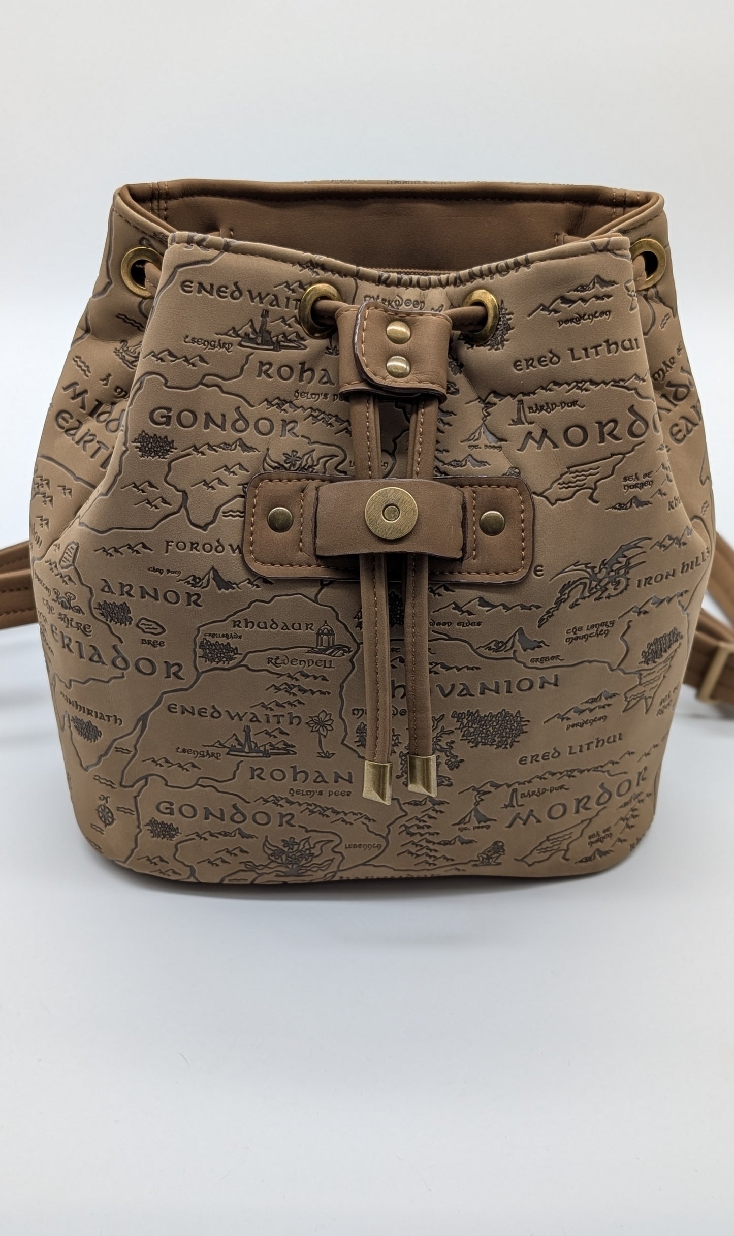 Mushroom Taupe Map Backpack